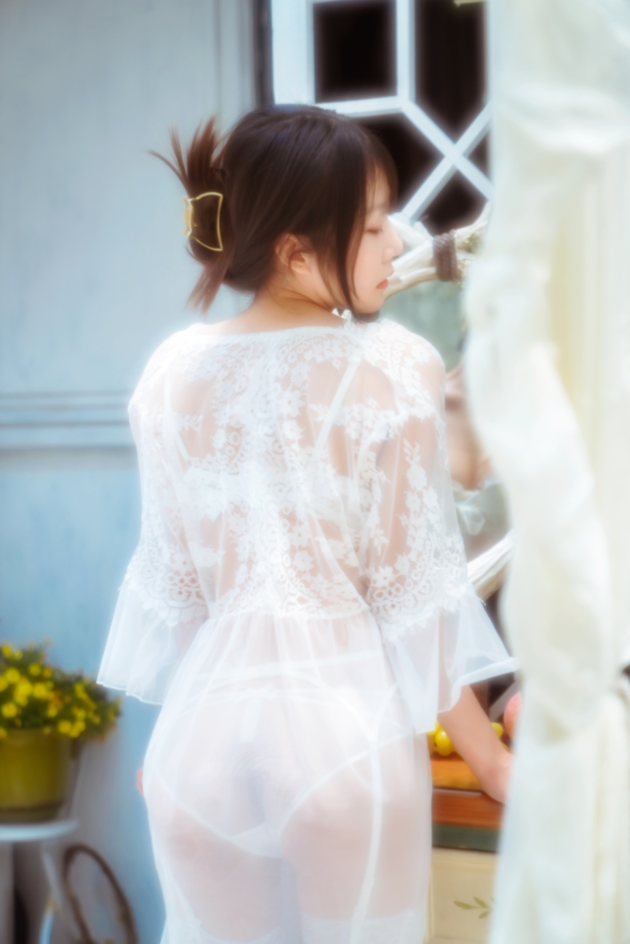 图片[1]-香草喵露露 – NO.005 玻璃房少女 [76P]-XikXak